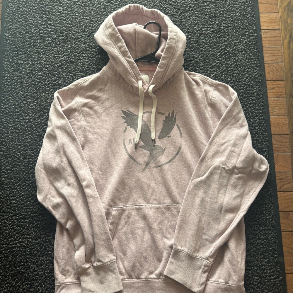 American Eagle Outfitters Pink Pullover Sweater with Hood